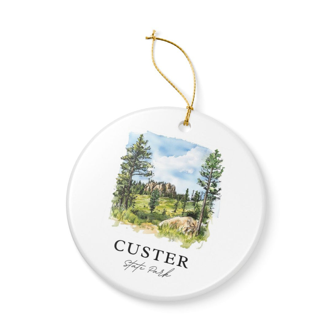 Custer State Park South Dakota Ornament: Unique Custer State Park Souvenir, Custer State Park Xmas Decor, and Authentic Custer State Park Gift