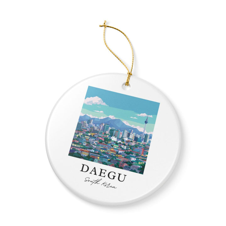 Daegu South Korea Ornament: Unique Daegu Souvenir, Daegu South Korea Xmas Decor, and Authentic Daegu Gift