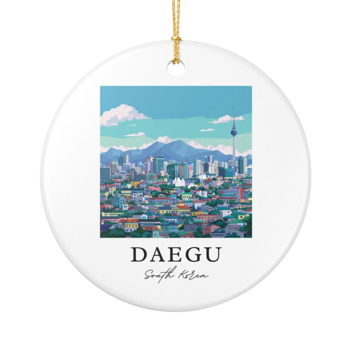 Daegu South Korea Ornament: Unique Daegu Souvenir, Daegu South Korea Xmas Decor, and Authentic Daegu Gift