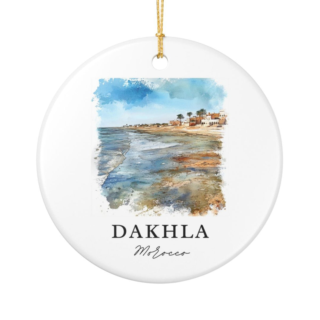 Dakhla Morocco Ornament: Unique Dakhla Souvenir, Dakhla Morocco Xmas Decor, and Authentic Dakhla Gift