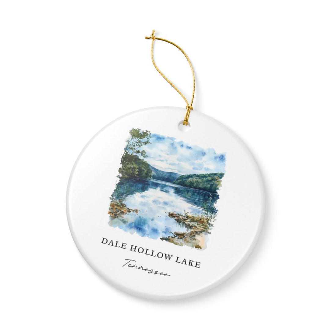 Dale Hollow Lake Tennessee USA Ornament: Unique Dale Hollow Lake Souvenir, Dale Hollow Lake Tennessee Xmas Decor, and Authentic Dale Hollow Lake Gift