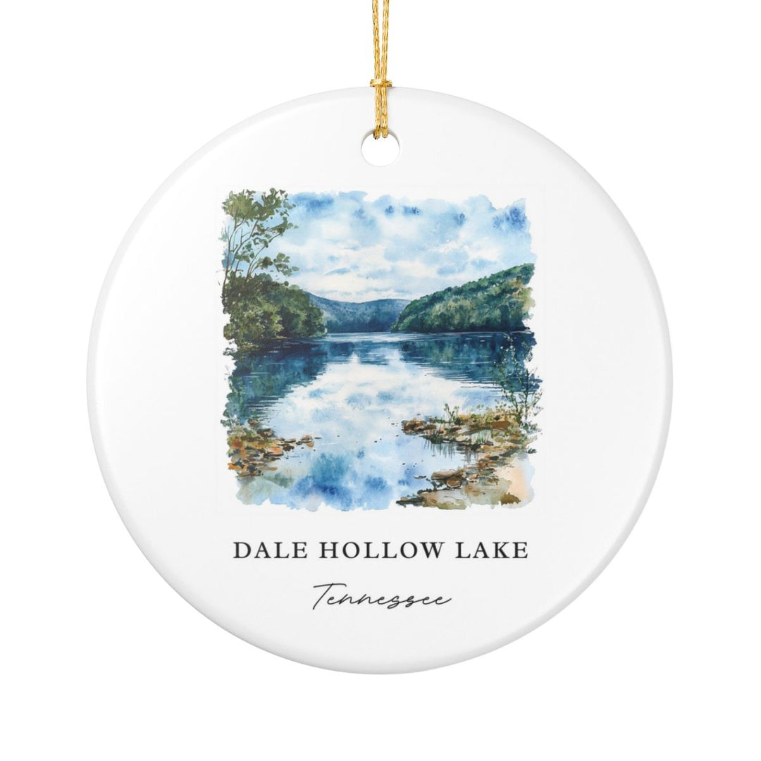 Dale Hollow Lake Tennessee USA Ornament: Unique Dale Hollow Lake Souvenir, Dale Hollow Lake Tennessee Xmas Decor, and Authentic Dale Hollow Lake Gift