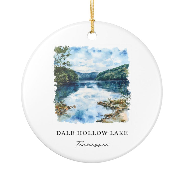 Dale Hollow Lake Tennessee USA Ornament: Unique Dale Hollow Lake Souvenir, Dale Hollow Lake Tennessee Xmas Decor, and Authentic Dale Hollow Lake Gift