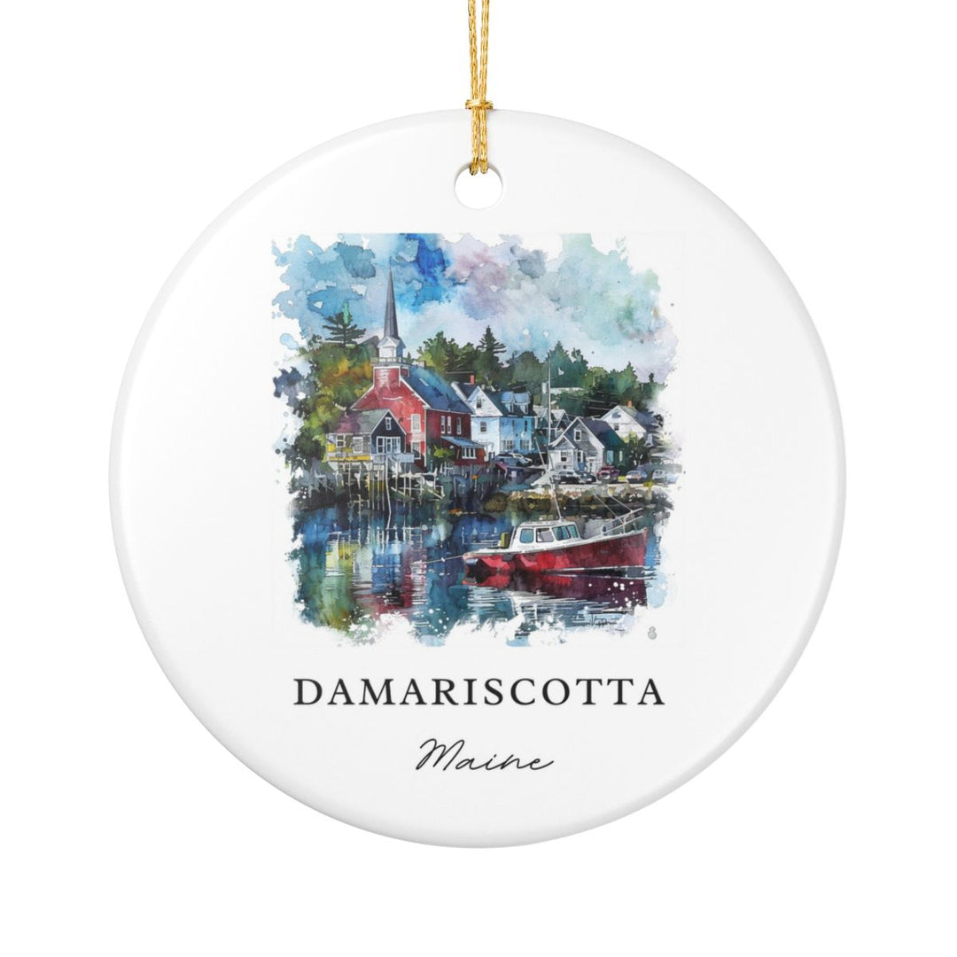 Damariscotta ME Ornament: Unique Damariscotta Souvenir, Damariscotta Maine Xmas Decor, and Authentic Damariscotta Gift
