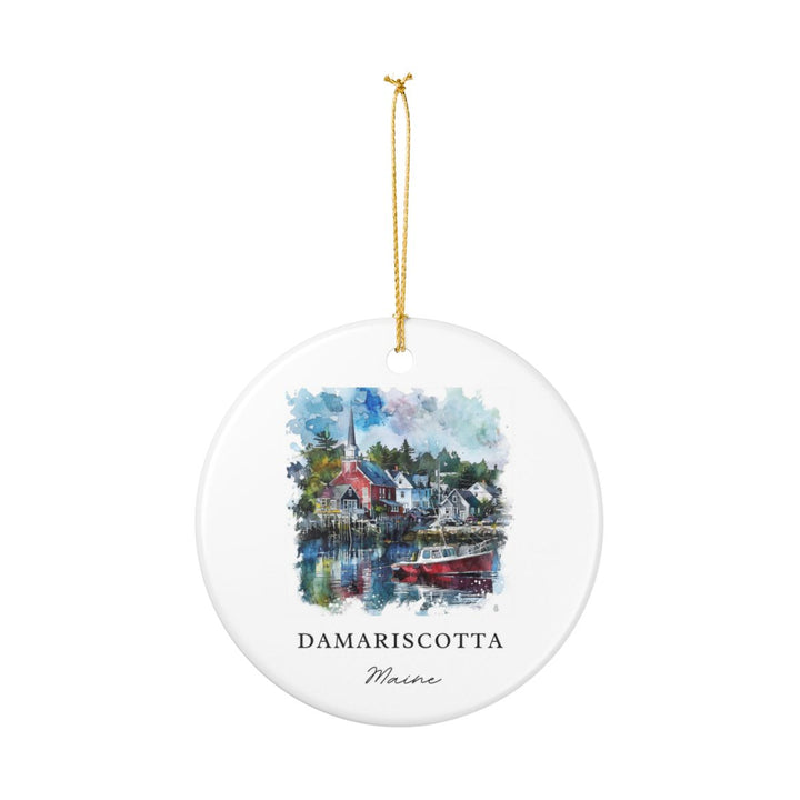 Damariscotta ME Ornament: Unique Damariscotta Souvenir, Damariscotta Maine Xmas Decor, and Authentic Damariscotta Gift