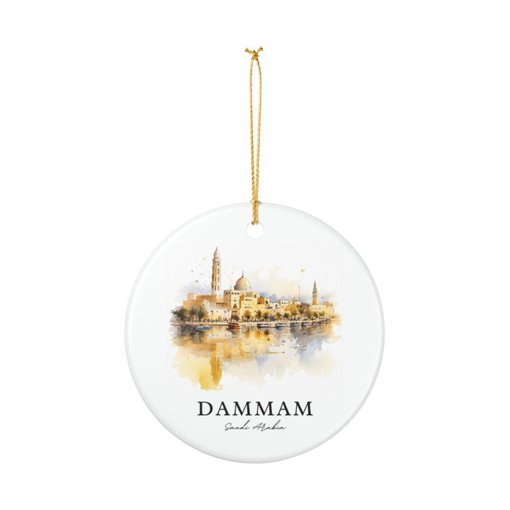 Dammam Saudi Arabia Ornament: Unique Dammam Souvenir, Dammam Saudi Arabia Xmas Decor, and Authentic Dammam Gift