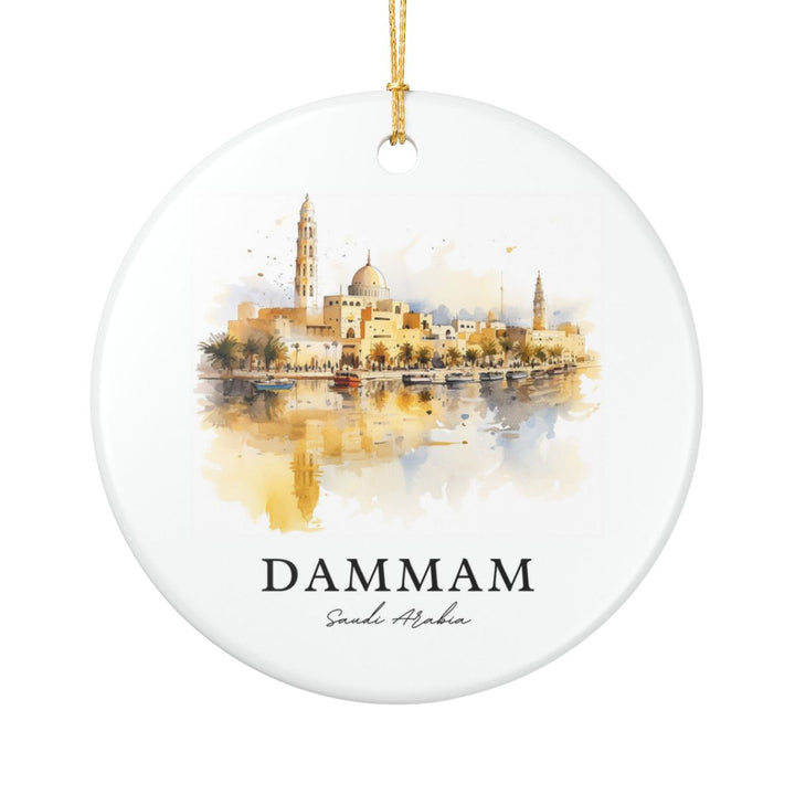 Dammam Saudi Arabia Ornament: Unique Dammam Souvenir, Dammam Saudi Arabia Xmas Decor, and Authentic Dammam Gift