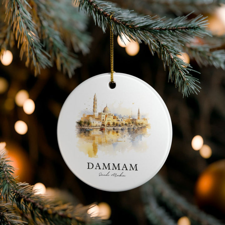 Dammam Saudi Arabia Ornament: Unique Dammam Souvenir, Dammam Saudi Arabia Xmas Decor, and Authentic Dammam Gift
