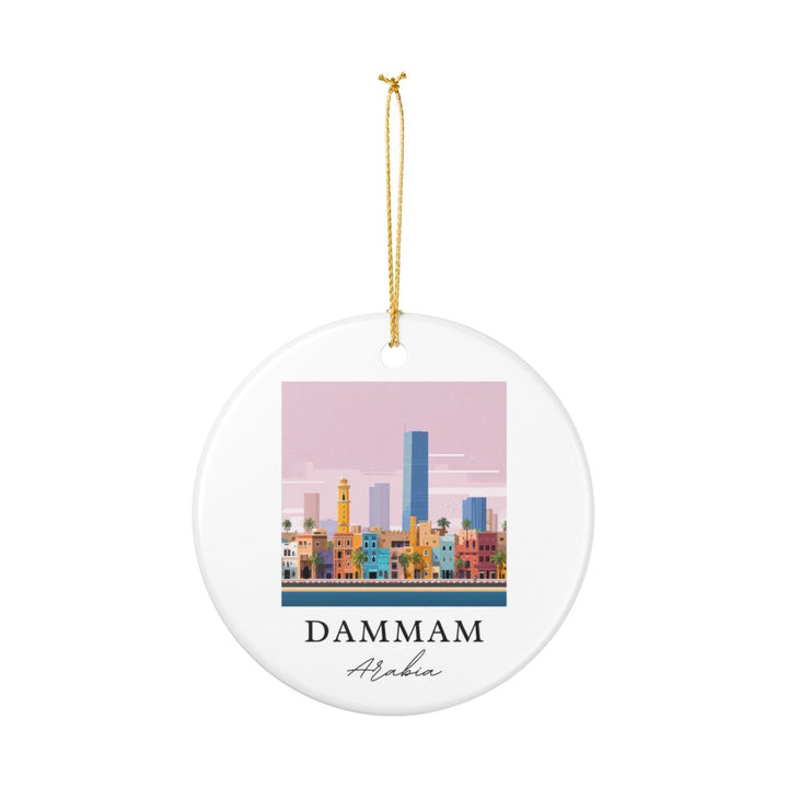 Dammam Saudi Arabia Ornament: Unique Dammam Souvenir, Dammam Saudi Arabia Xmas Decor, and Authentic Dammam Gift