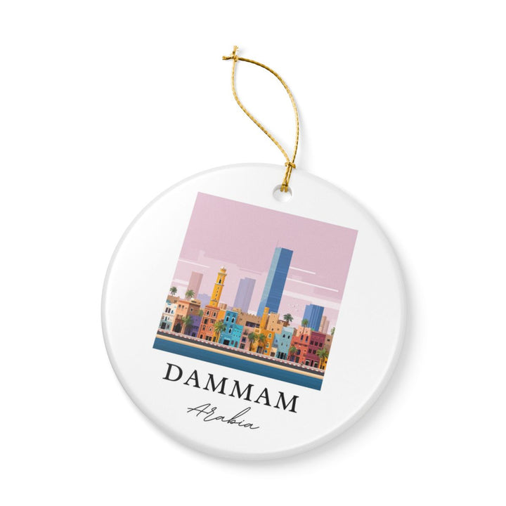 Dammam Saudi Arabia Ornament: Unique Dammam Souvenir, Dammam Saudi Arabia Xmas Decor, and Authentic Dammam Gift