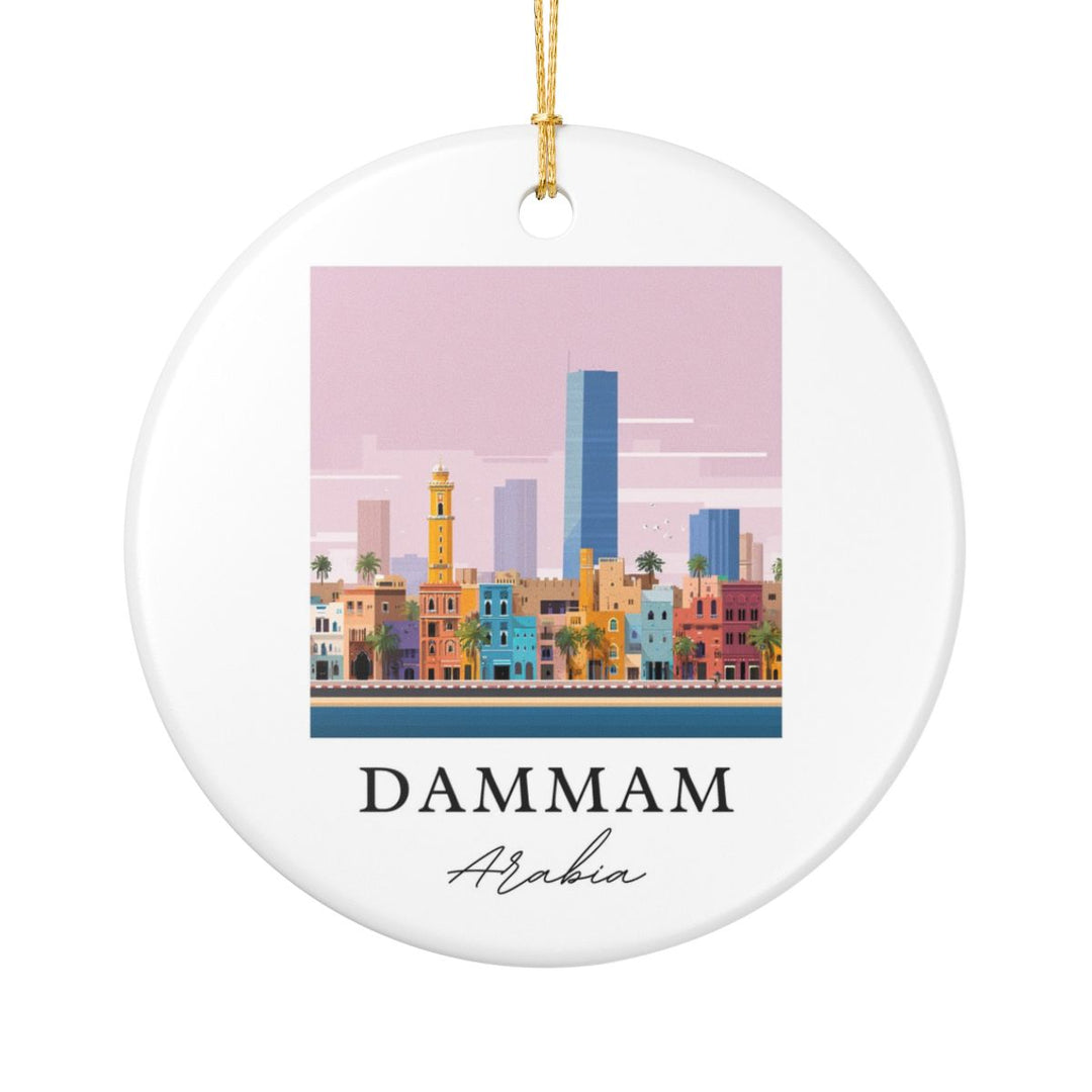 Dammam Saudi Arabia Ornament: Unique Dammam Souvenir, Dammam Saudi Arabia Xmas Decor, and Authentic Dammam Gift