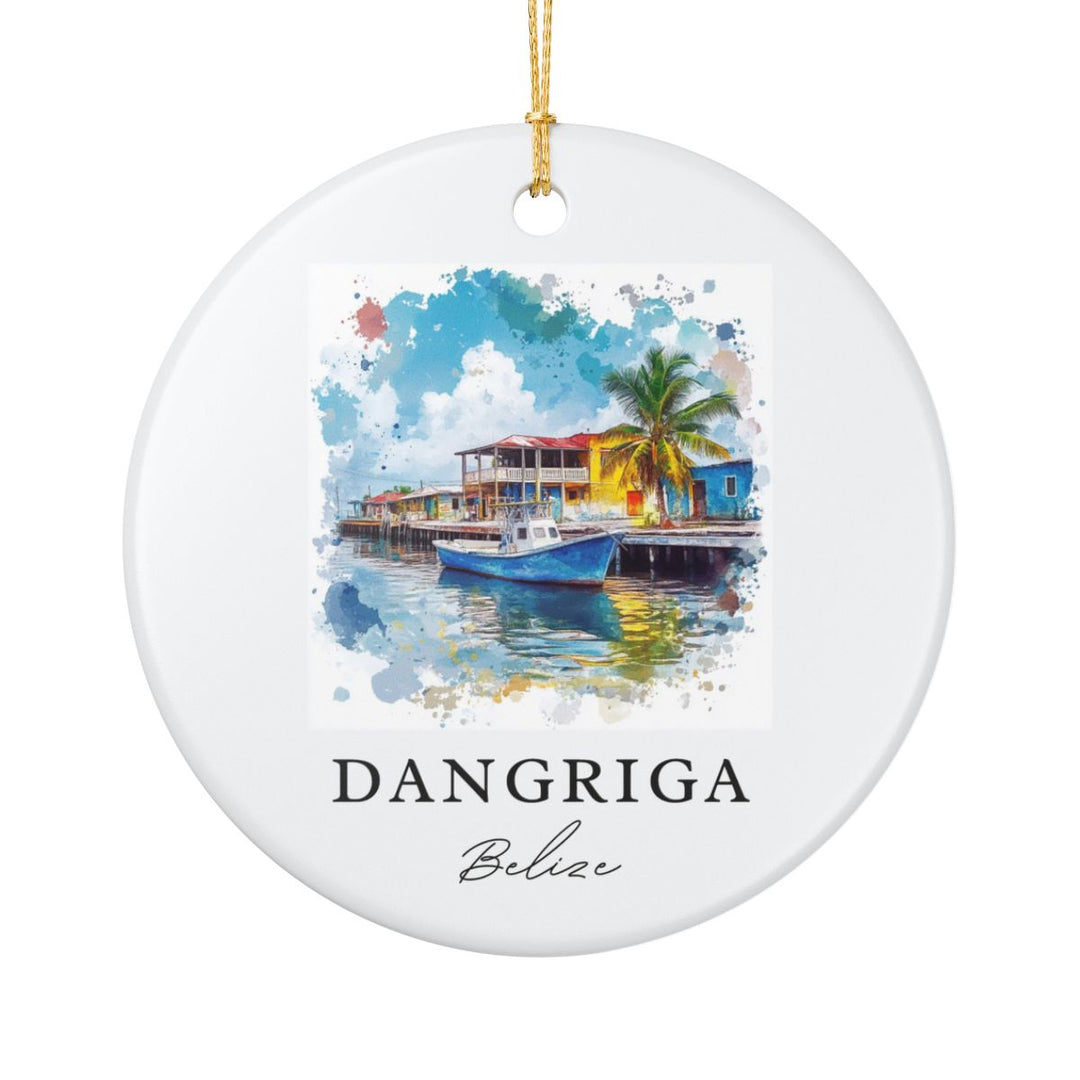 Dangriga Belize Ornament: Unique Dangriga Belize Souvenir, Dangriga Belize Xmas Decor, and Authentic Dangriga Belize Gift