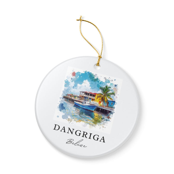 Dangriga Belize Ornament: Unique Dangriga Belize Souvenir, Dangriga Belize Xmas Decor, and Authentic Dangriga Belize Gift