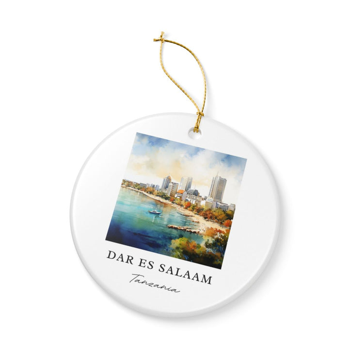 Dar Es Salaam Tanzania Ornament: Unique Dar Es Salaam Souvenir, Dar Es Salaam Tanzania Xmas Decor, and Authentic Dar Es Salaam Gift