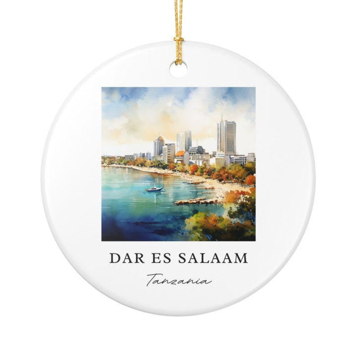Dar Es Salaam Tanzania Ornament: Unique Dar Es Salaam Souvenir, Dar Es Salaam Tanzania Xmas Decor, and Authentic Dar Es Salaam Gift