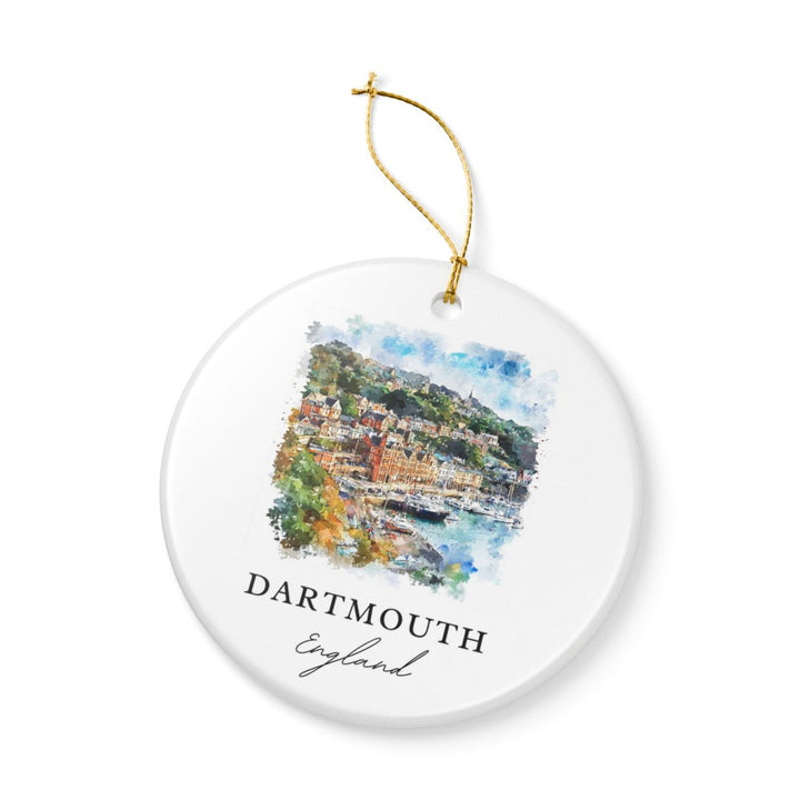 Dartmouth England Ornament: Unique Dartmouth Souvenir, Dartmouth England Xmas Decor, and Authentic Dartmouth Gift