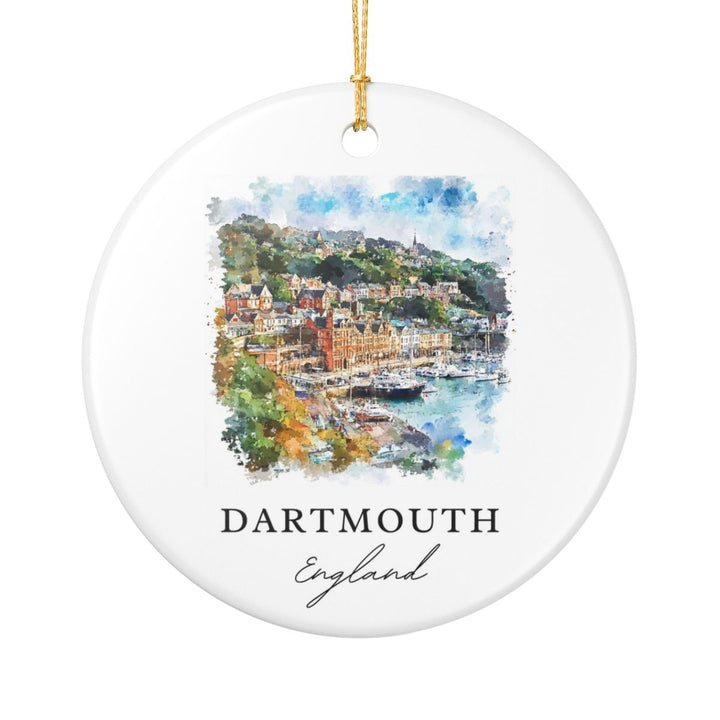 Dartmouth England Ornament: Unique Dartmouth Souvenir, Dartmouth England Xmas Decor, and Authentic Dartmouth Gift