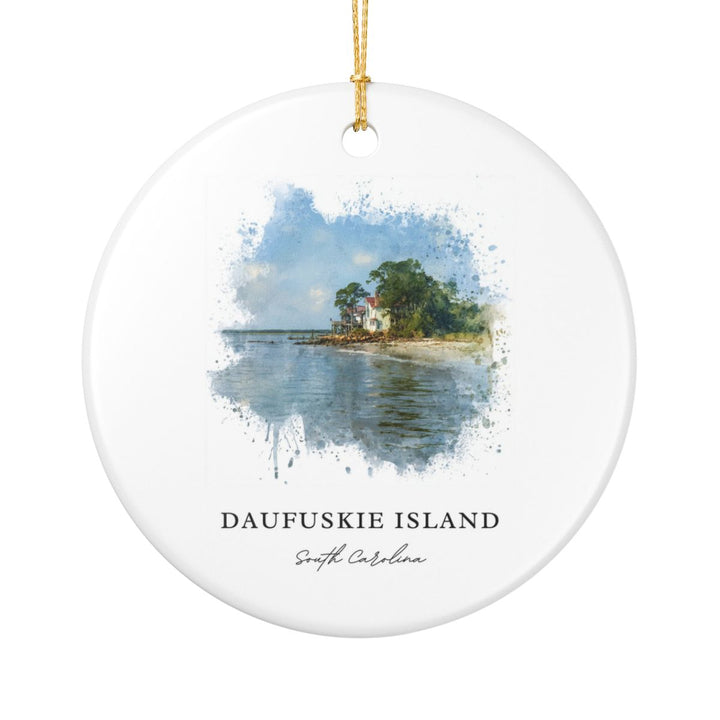 Daufuskie Island South Carolina Ornament: Unique Daufuskie Island Souvenir, Daufuskie Island South Carolina Xmas Decor, and Authentic Daufuskie Island Gift