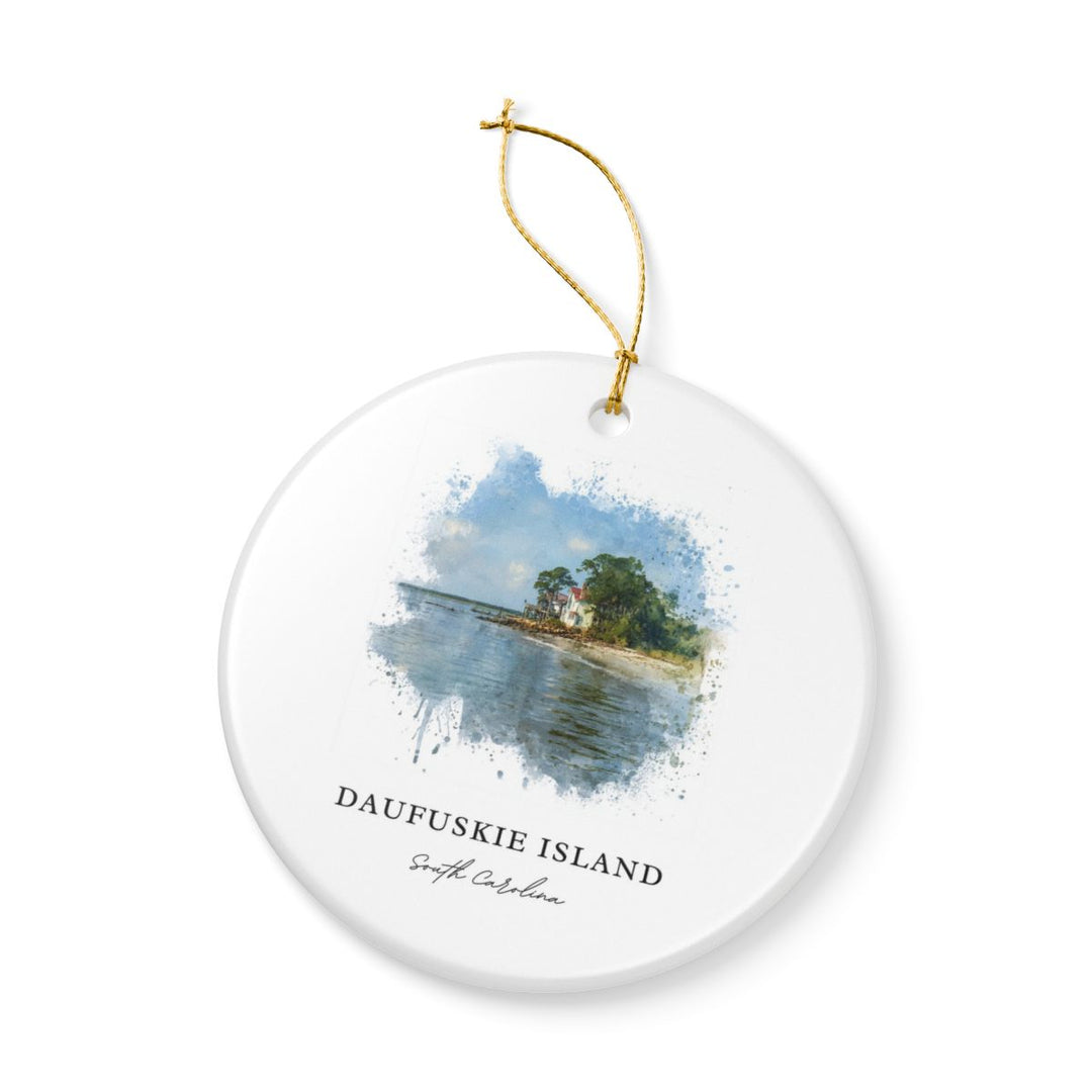 Daufuskie Island South Carolina Ornament: Unique Daufuskie Island Souvenir, Daufuskie Island South Carolina Xmas Decor, and Authentic Daufuskie Island Gift