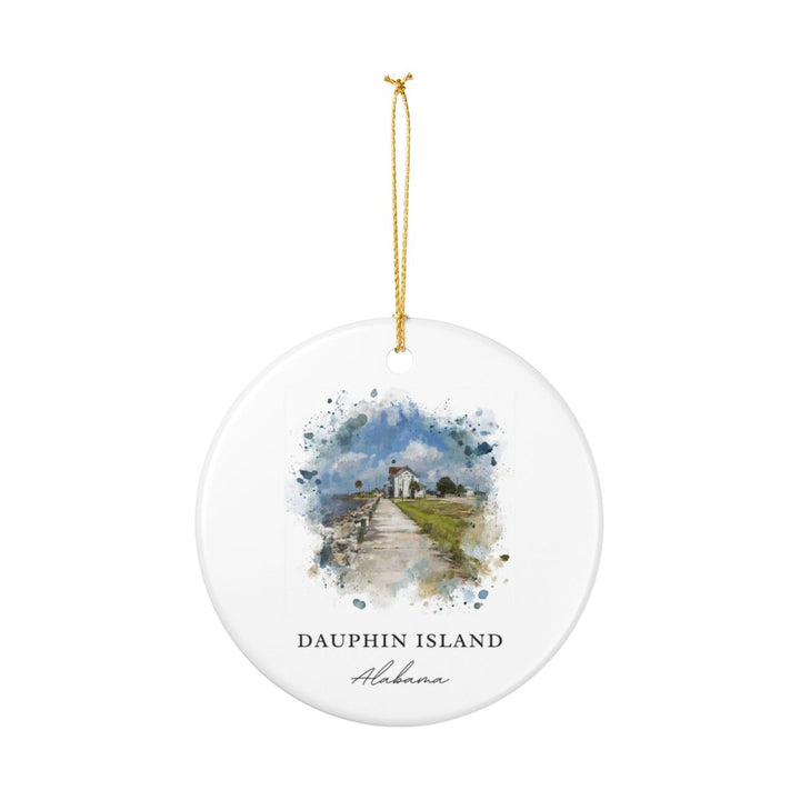 Dauphin Island Ornament: Unique Dauphin Island Souvenir, Dauphin Island Xmas Decor, and Authentic Dauphin Island Gift