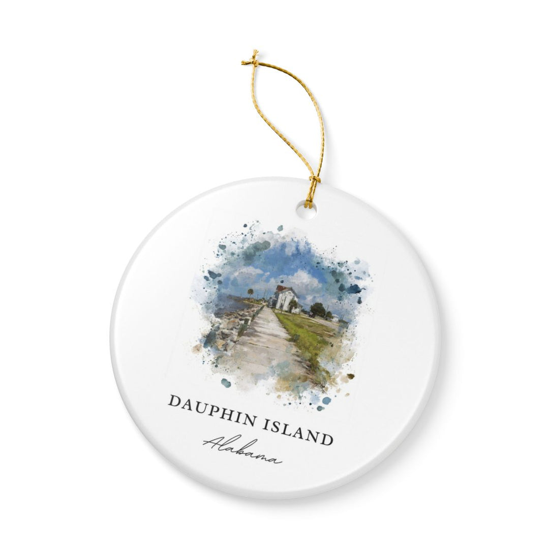 Dauphin Island Ornament: Unique Dauphin Island Souvenir, Dauphin Island Xmas Decor, and Authentic Dauphin Island Gift