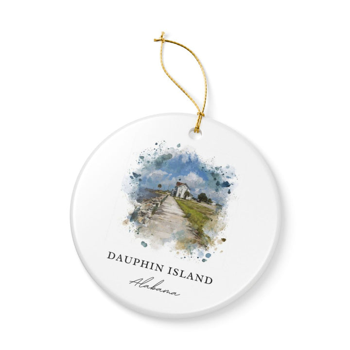 Dauphin Island Ornament: Unique Dauphin Island Souvenir, Dauphin Island Xmas Decor, and Authentic Dauphin Island Gift