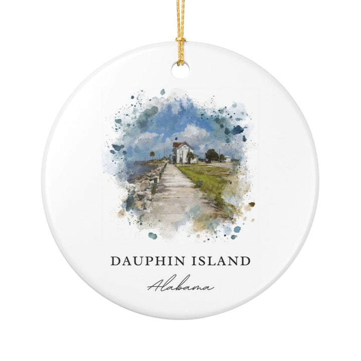 Dauphin Island Ornament: Unique Dauphin Island Souvenir, Dauphin Island Xmas Decor, and Authentic Dauphin Island Gift