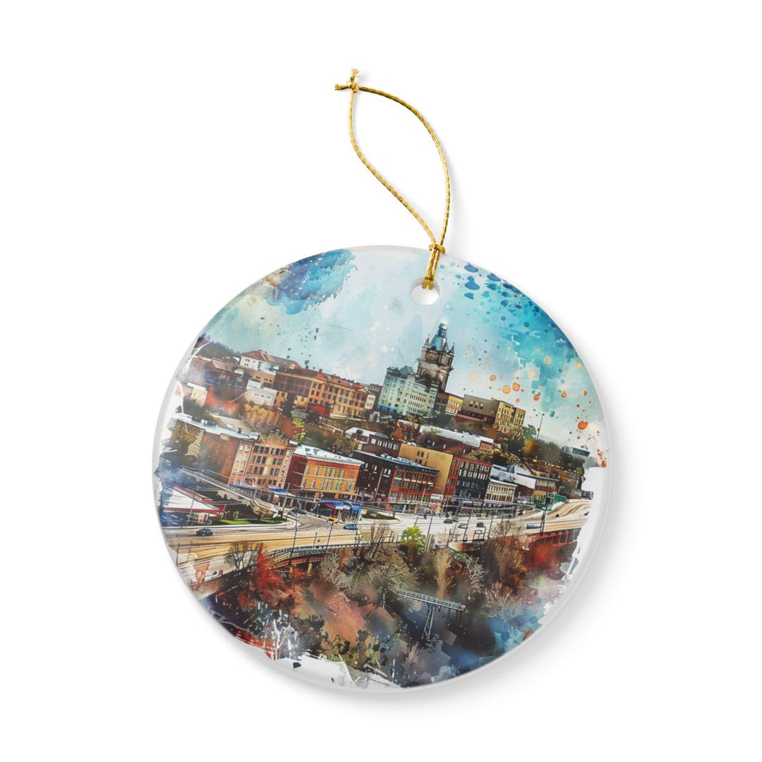 Davenport Iowa USA Ornament: Unique Davenport Souvenir, Davenport Iowa Xmas Decor, and Authentic Davenport Gift