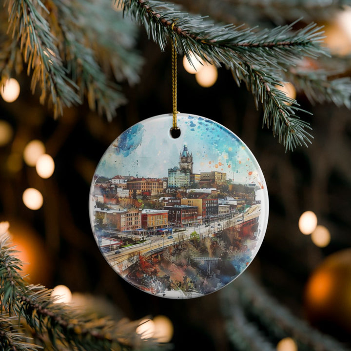 Davenport Iowa USA Ornament: Unique Davenport Souvenir, Davenport Iowa Xmas Decor, and Authentic Davenport Gift
