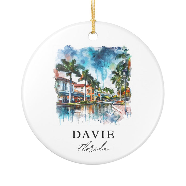 Davie Florida USA Ornament: Unique Davie Souvenir, Davie Florida Xmas Decor, and Authentic Davie Gift