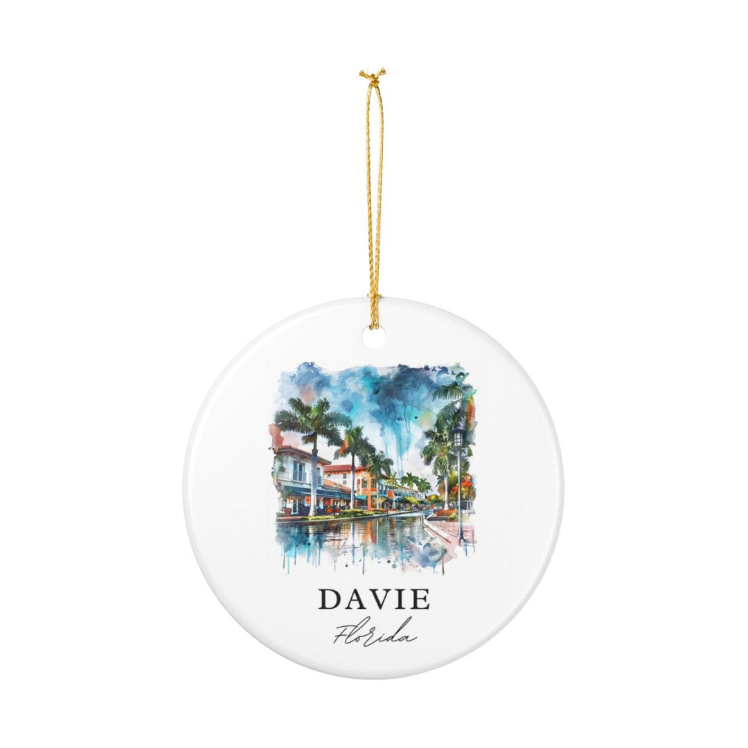 Davie Florida USA Ornament: Unique Davie Souvenir, Davie Florida Xmas Decor, and Authentic Davie Gift