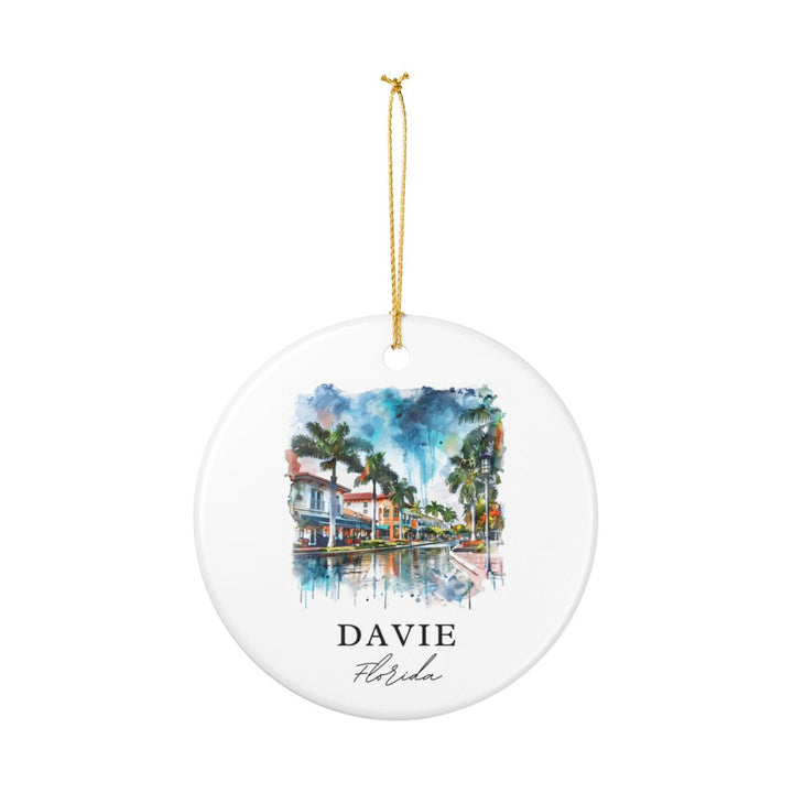 Davie Florida USA Ornament: Unique Davie Souvenir, Davie Florida Xmas Decor, and Authentic Davie Gift