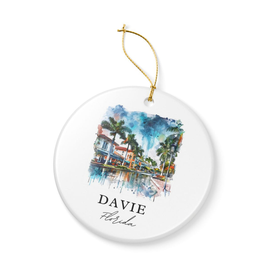 Davie Florida USA Ornament: Unique Davie Souvenir, Davie Florida Xmas Decor, and Authentic Davie Gift