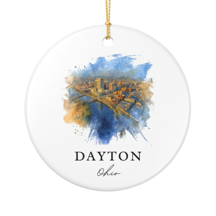 Dayton Ohio Ornament: Unique Dayton Souvenir, Dayton Ohio Xmas Decor, and Authentic Dayton Gift