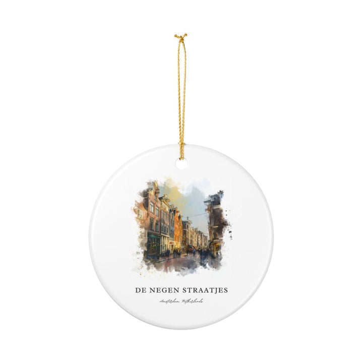 De Negen Straatjes Netherlands Ornament: Unique de Negen Straatjes Souvenir, de Negen Straatjes Xmas Decor, and Authentic de Negen Straatjes Gift