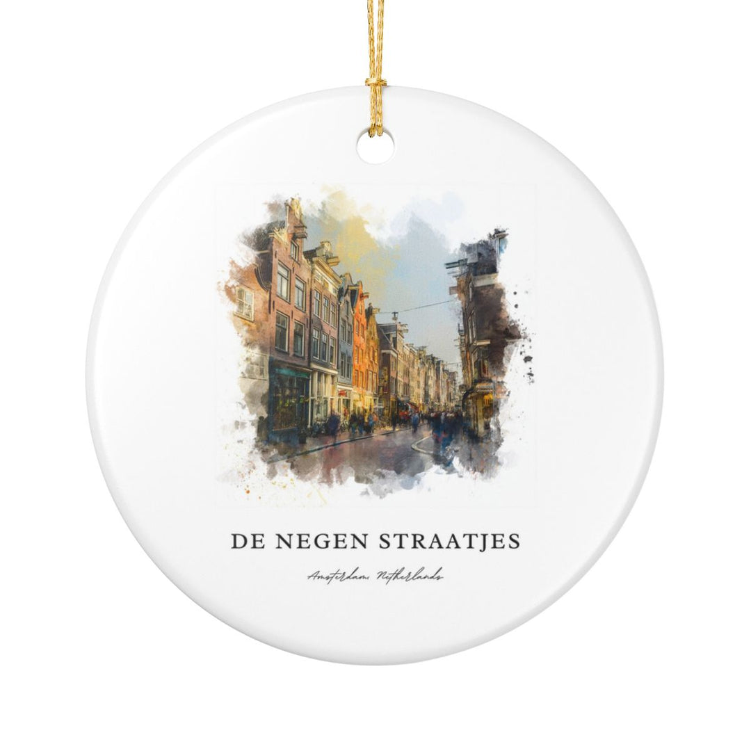 De Negen Straatjes Netherlands Ornament: Unique de Negen Straatjes Souvenir, de Negen Straatjes Xmas Decor, and Authentic de Negen Straatjes Gift