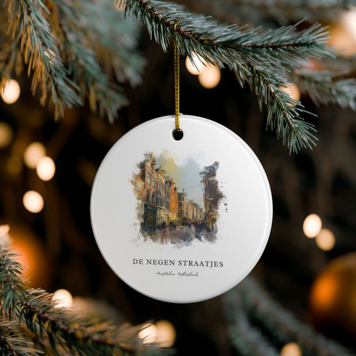 De Negen Straatjes Netherlands Ornament: Unique de Negen Straatjes Souvenir, de Negen Straatjes Xmas Decor, and Authentic de Negen Straatjes Gift