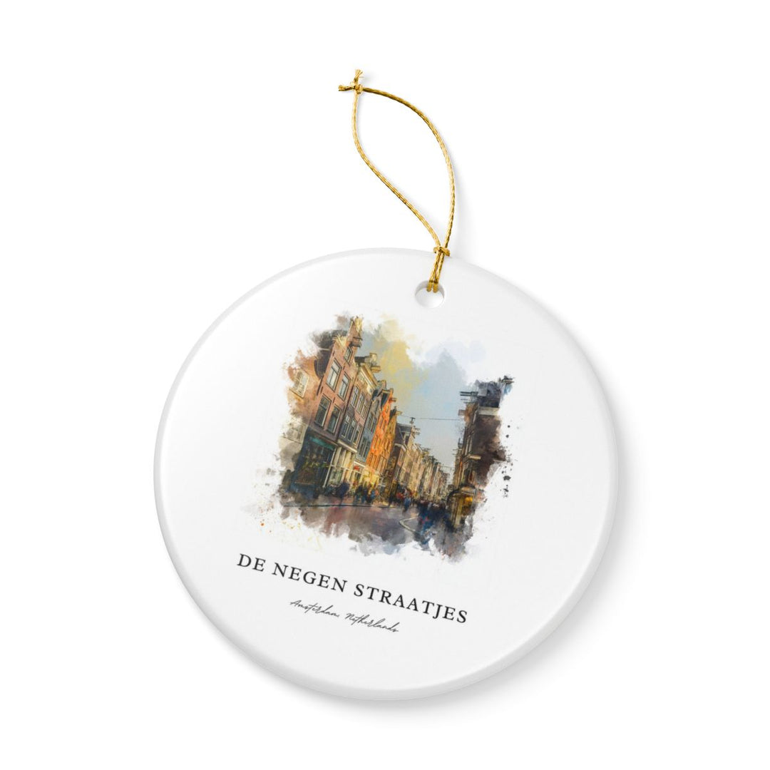 De Negen Straatjes Netherlands Ornament: Unique de Negen Straatjes Souvenir, de Negen Straatjes Xmas Decor, and Authentic de Negen Straatjes Gift