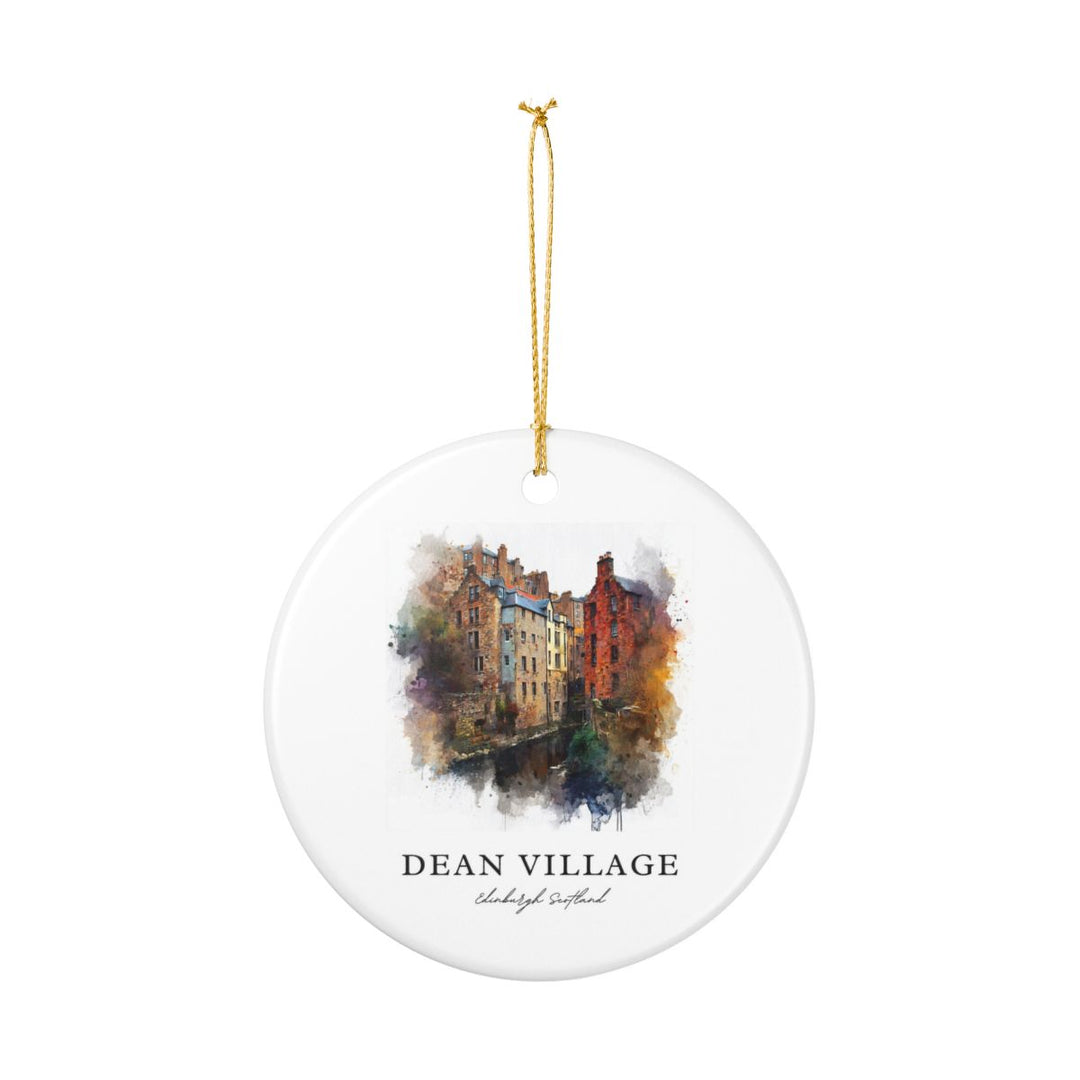 Dean Village Edinburgh Scotland Ornament: Unique Dean Village Edinburgh Souvenir, Dean Village Edinburgh Scotland Xmas Decor, and Authentic Dean Village Edinburgh Gift