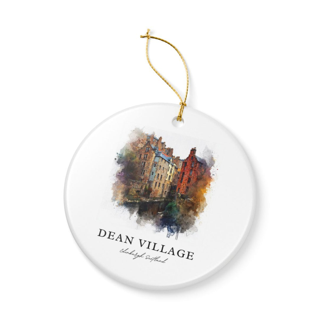 Dean Village Edinburgh Scotland Ornament: Unique Dean Village Edinburgh Souvenir, Dean Village Edinburgh Scotland Xmas Decor, and Authentic Dean Village Edinburgh Gift