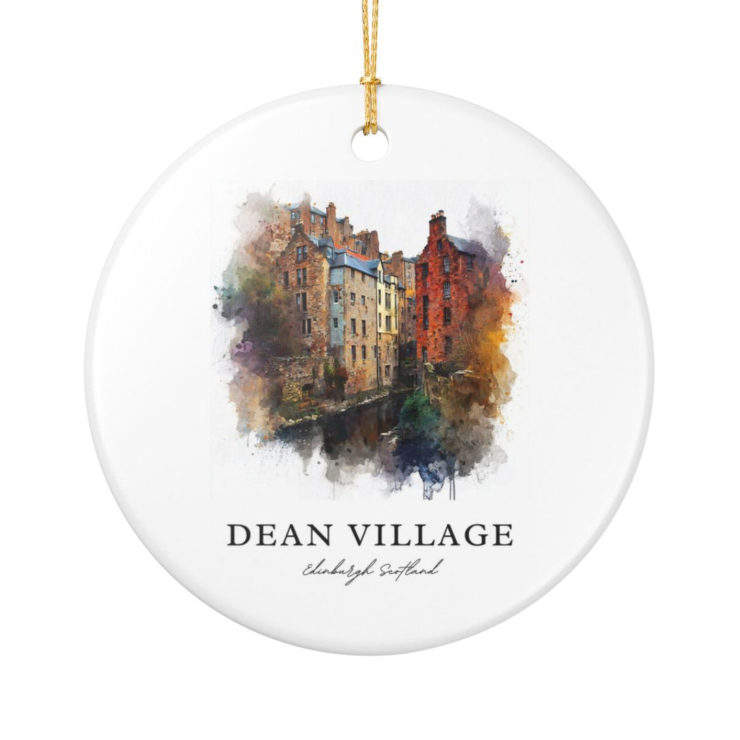 Dean Village Edinburgh Scotland Ornament: Unique Dean Village Edinburgh Souvenir, Dean Village Edinburgh Scotland Xmas Decor, and Authentic Dean Village Edinburgh Gift