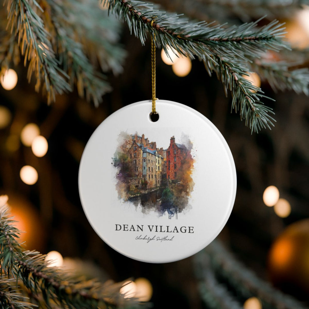 Dean Village Edinburgh Scotland Ornament: Unique Dean Village Edinburgh Souvenir, Dean Village Edinburgh Scotland Xmas Decor, and Authentic Dean Village Edinburgh Gift