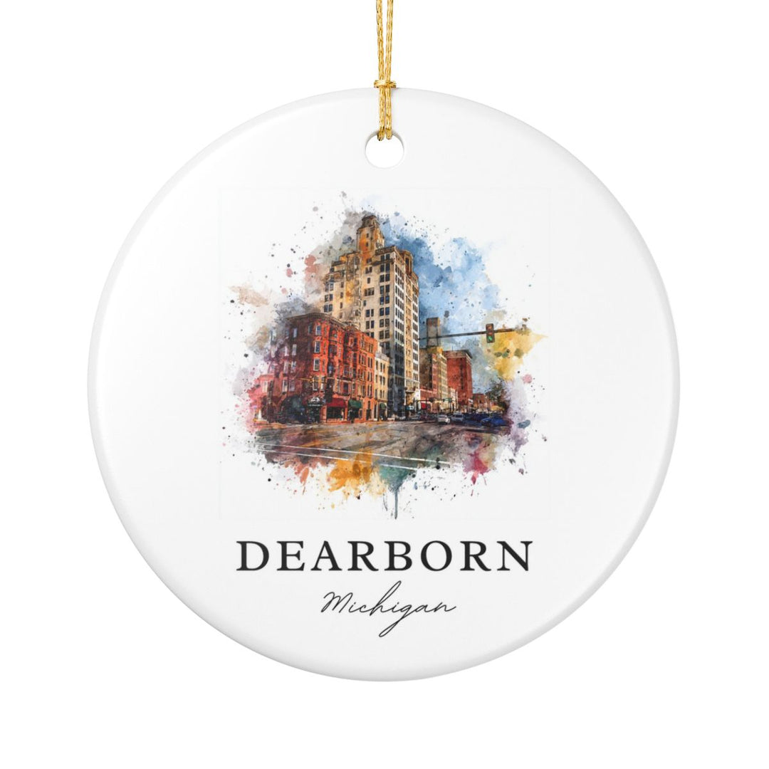 Dearborn Michigan A Ornament: Unique Dearborn Michigan A Souvenir, Dearborn Michigan A Xmas Decor, and Authentic Dearborn Michigan A Gift