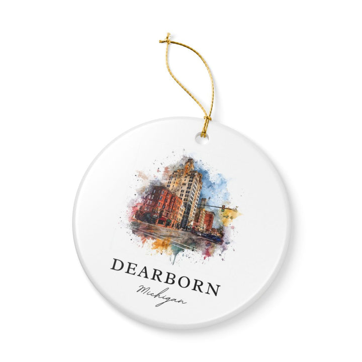 Dearborn Michigan A Ornament: Unique Dearborn Michigan A Souvenir, Dearborn Michigan A Xmas Decor, and Authentic Dearborn Michigan A Gift