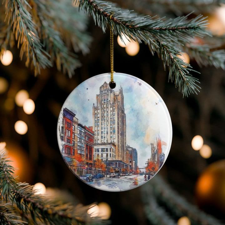 Dearborn Michigan Ornament: Unique Dearborn Souvenir, Dearborn Michigan Xmas Decor, and Authentic Dearborn Gift