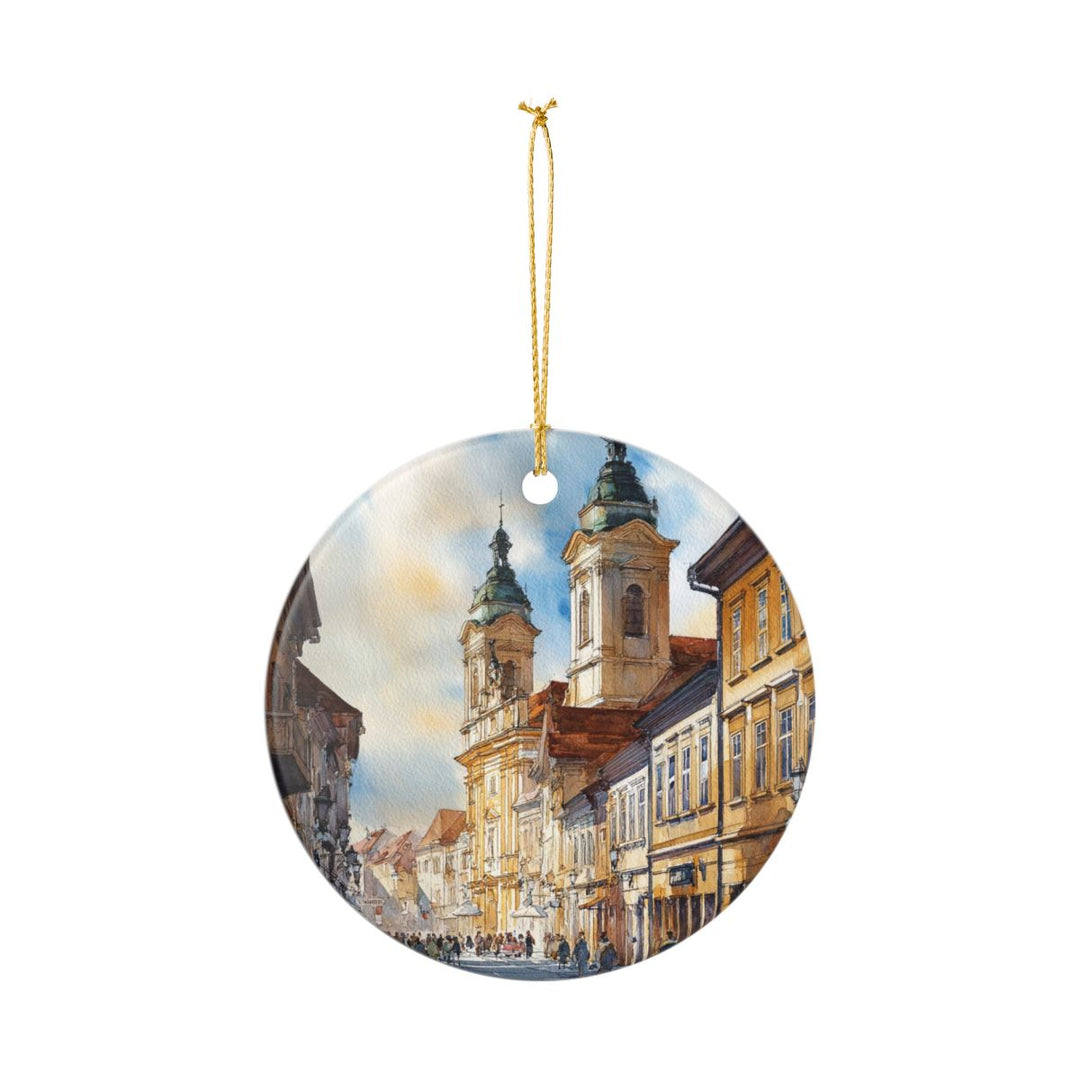 Debrecen Hungary Ornament: Unique Debrecen Souvenir, Debrecen Hungary Xmas Decor, and Authentic Debrecen Gift