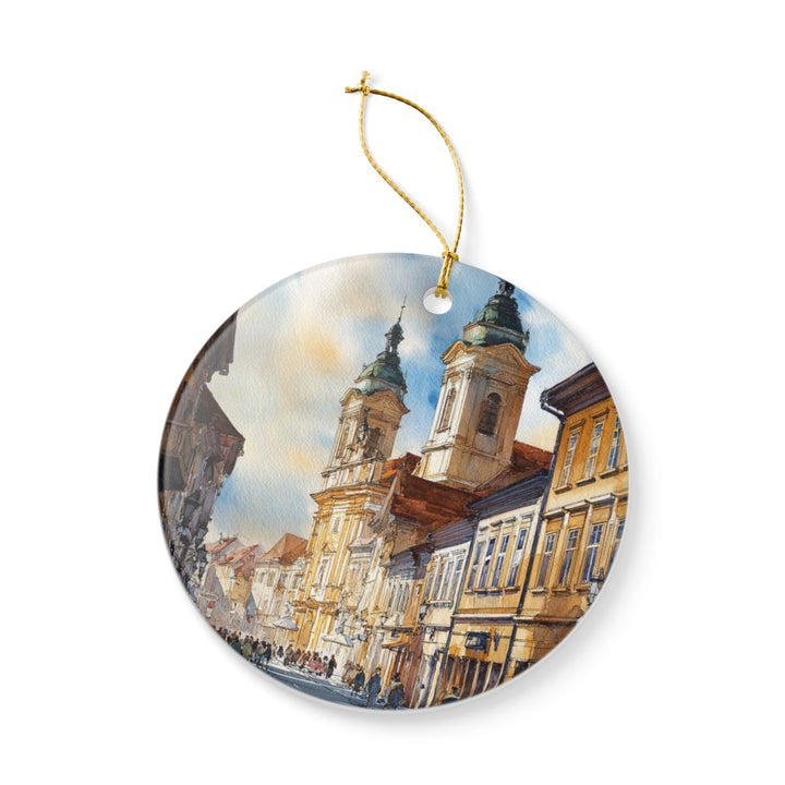 Debrecen Hungary Ornament: Unique Debrecen Souvenir, Debrecen Hungary Xmas Decor, and Authentic Debrecen Gift