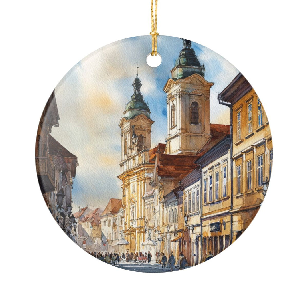 Debrecen Hungary Ornament: Unique Debrecen Souvenir, Debrecen Hungary Xmas Decor, and Authentic Debrecen Gift