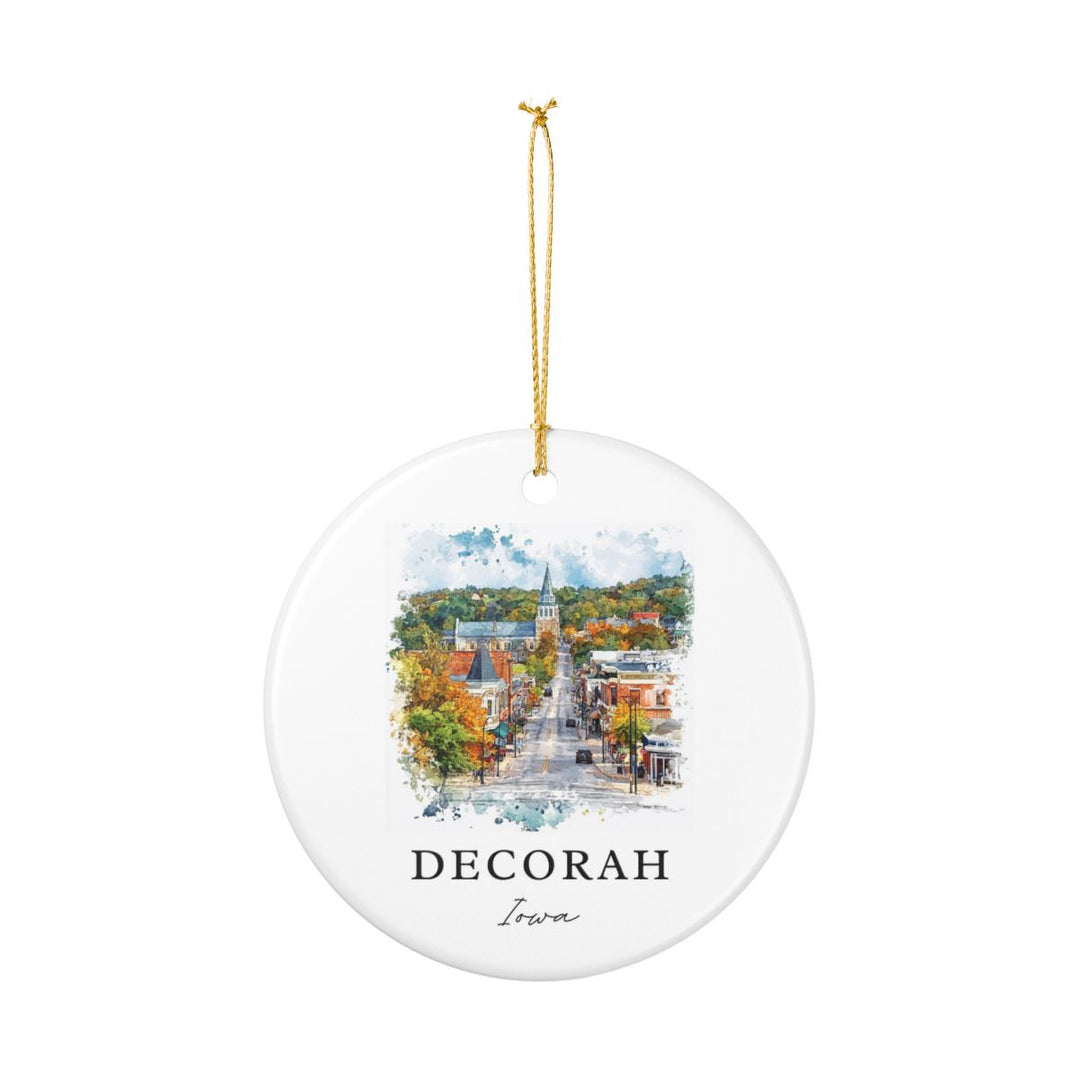 Decorah Iowa Ornament: Unique Decorah Iowa Souvenir, Decorah Iowa Xmas Decor, and Authentic Decorah Iowa Gift