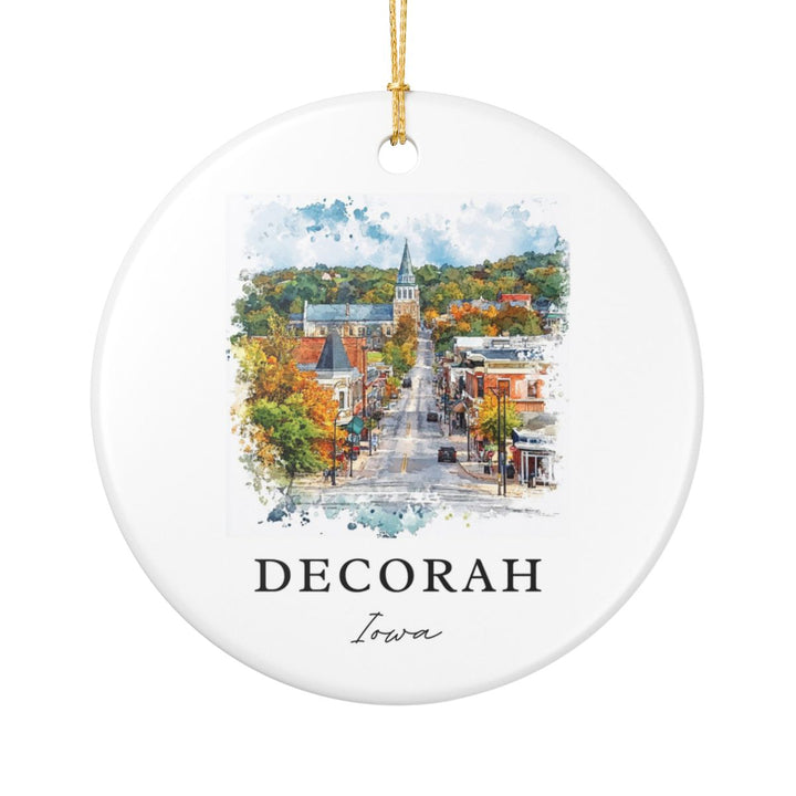 Decorah Iowa Ornament: Unique Decorah Iowa Souvenir, Decorah Iowa Xmas Decor, and Authentic Decorah Iowa Gift